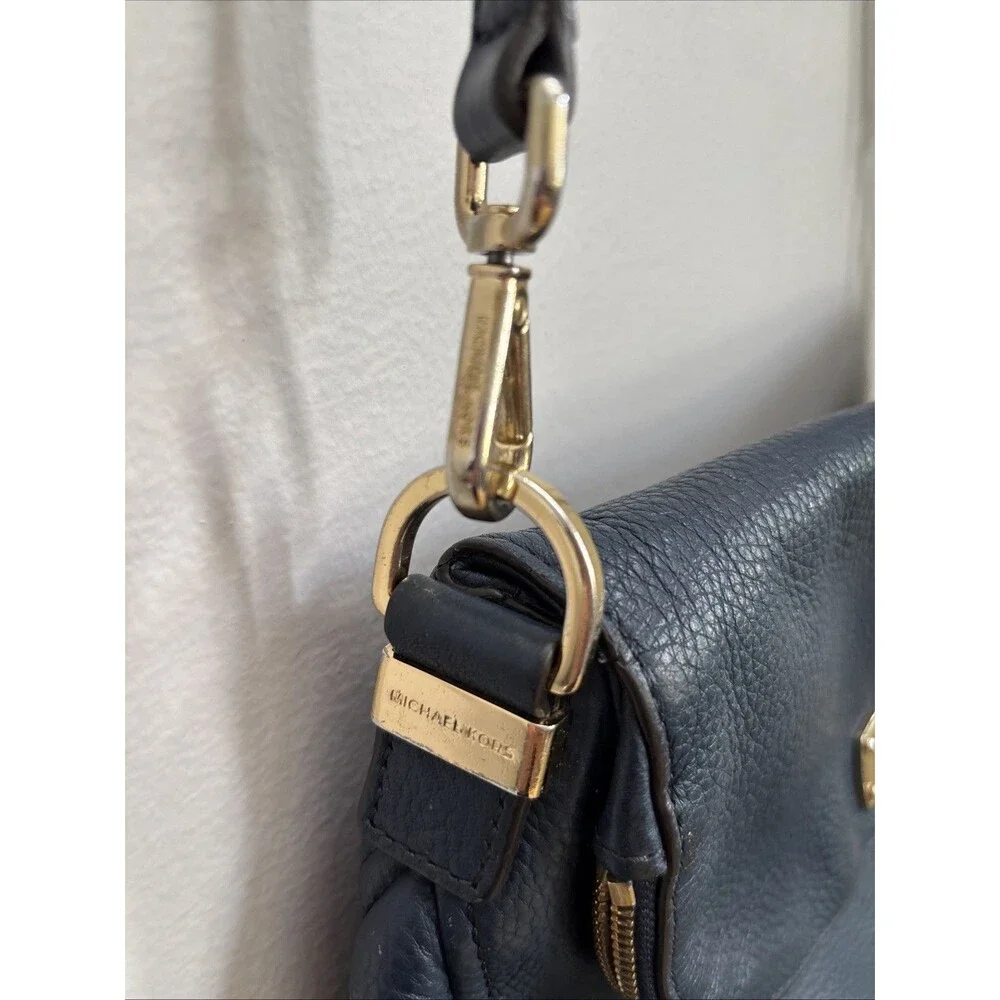 Michael Kors Bedford Leather Convertible Shoulder Crossbody Bag Y2K 90s Designer